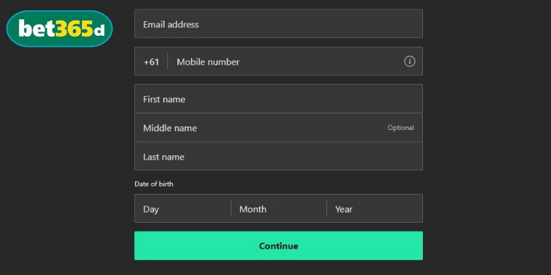 Người tham gia điền thông tin đăng ký BET365 chính xác